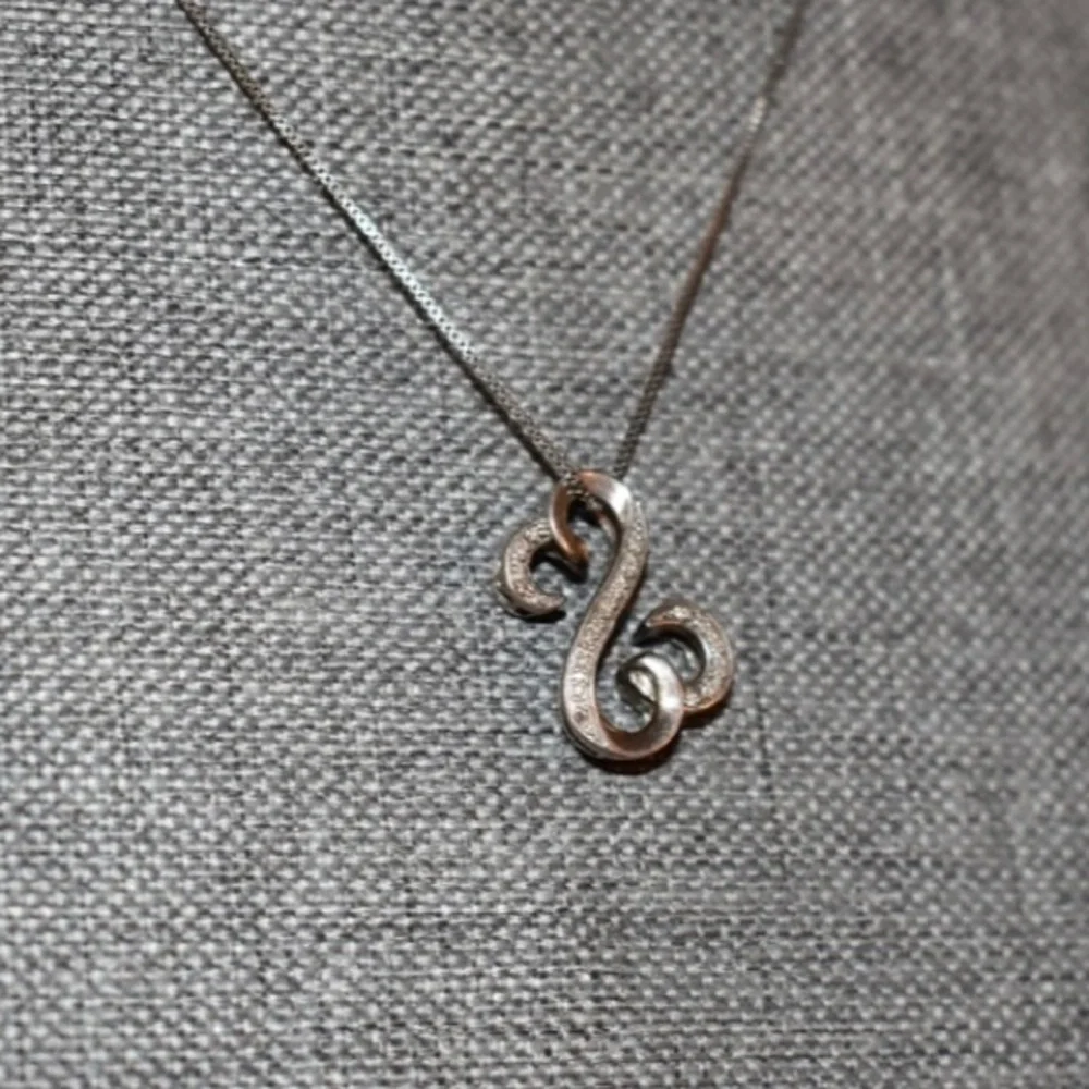 Jane Seymour Open Hearts Real White Diamond 925 Pendant/Necklace‎ 18